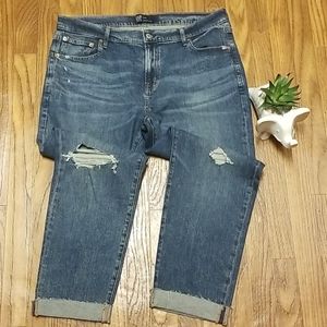 Gap girlfriend distressed straight Jean's